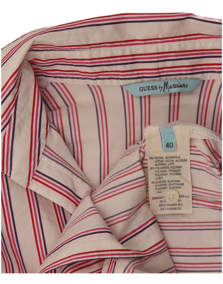 Женская рубашка Guess By Marciano EU 40, хлопок, средний цвет в розовую полоску