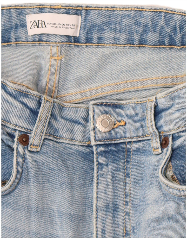 Женские укороченные джинсы Zara Bootcut EU 38, маленькие W28 L25, синие