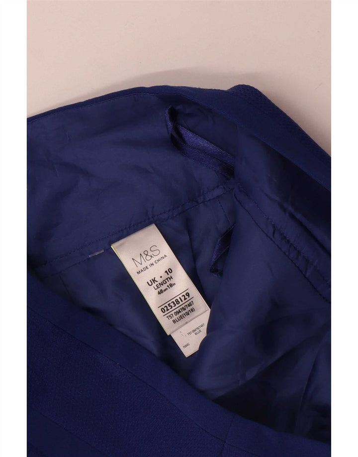 Женская мини-юбка Marks & Spencer UK 10, маленькая W30, синяя, полиэстер