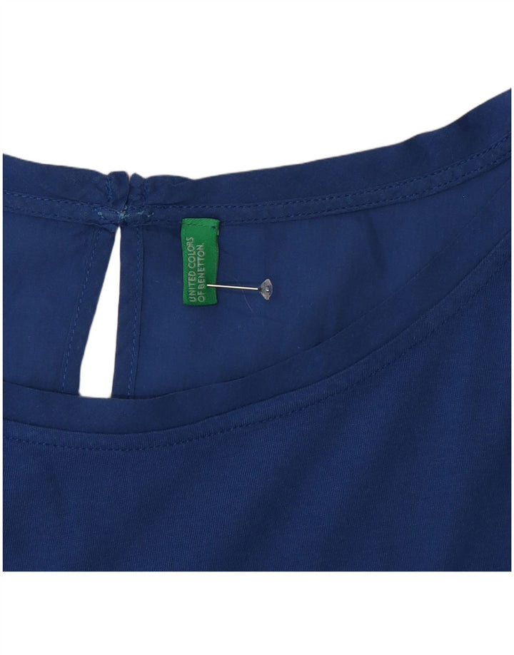 Женская блузка Benetton Top UK 16, большая синяя