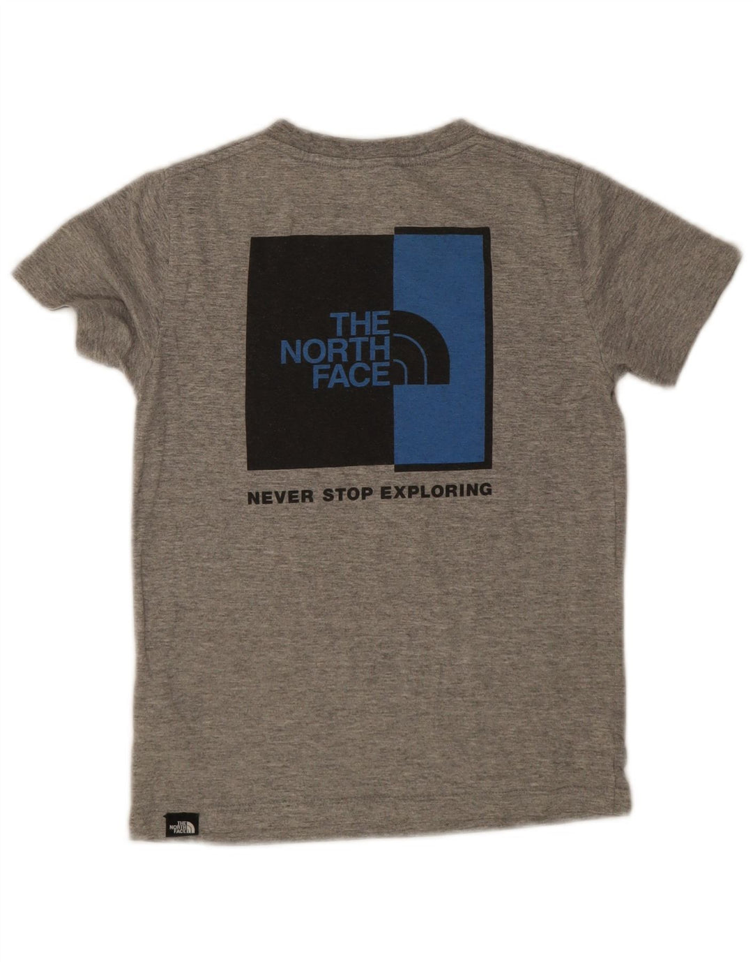 Футболка с рисунком The North Face для мальчиков, топ 9–10 лет, средний серый в крапинку