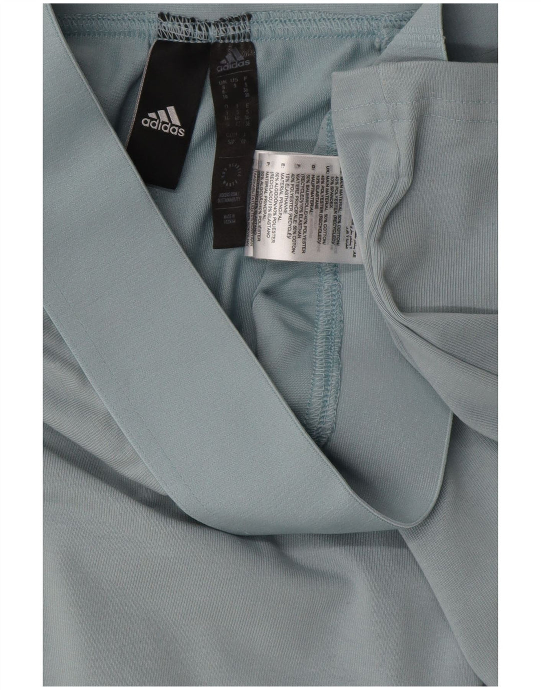 Женские леггинсы с рисунком ADIDAS UK 8/10, маленькие синие, хлопок