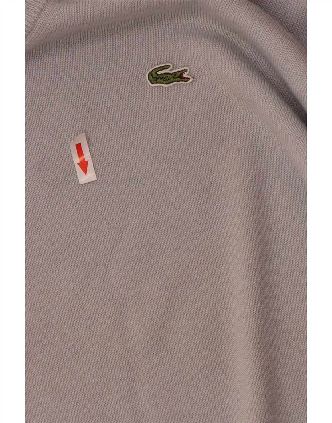 Мужской свитер Lacoste с v-образным вырезом, размер 5, большой синий из натуральной шерсти