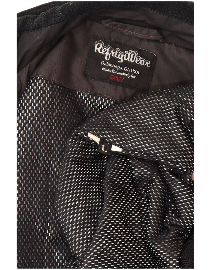 Мужская куртка-бомбер Refrigiwear UK 40, большая серая с цветными блоками