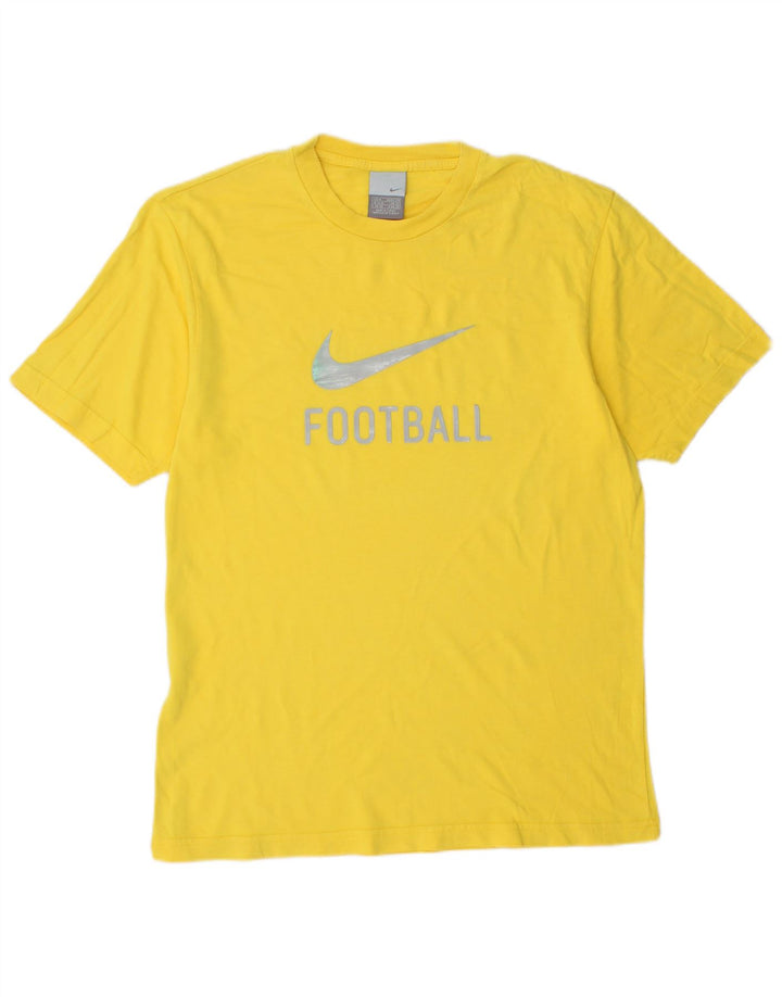 NIKE Mens Graphic T-Shirt Top UK 39/41 Medium Yellow
