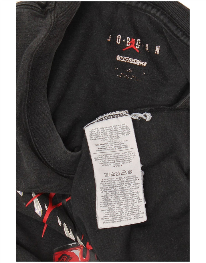 Мужская футболка оверсайз с рисунком JORDAN, топ XL, черный хлопок