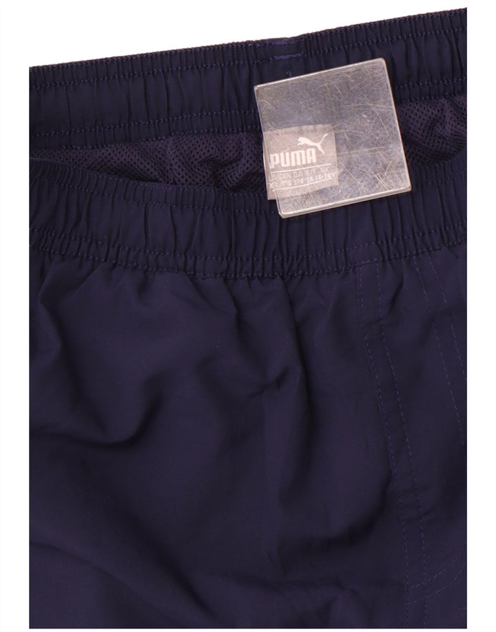 Спортивные шорты PUMA с графическим рисунком для мальчиков 15–16 лет, темно-синие