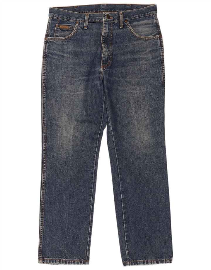Мужские прямые джинсы Wrangler W34 L30 синие, хлопок
