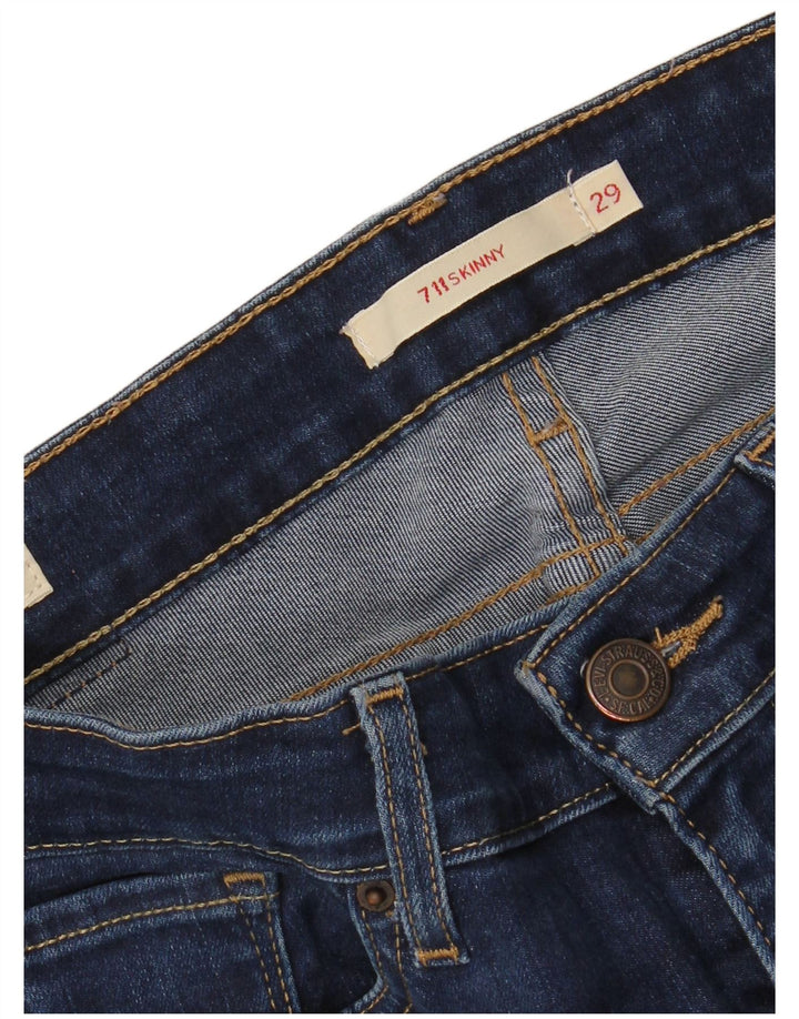 LEVI'S Womens 711 Skinny Jeans W29 L33 Navy Blue