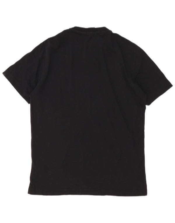 Мужская футболка с рисунком Emporio Armani Top XS черная, хлопок с цветными блоками