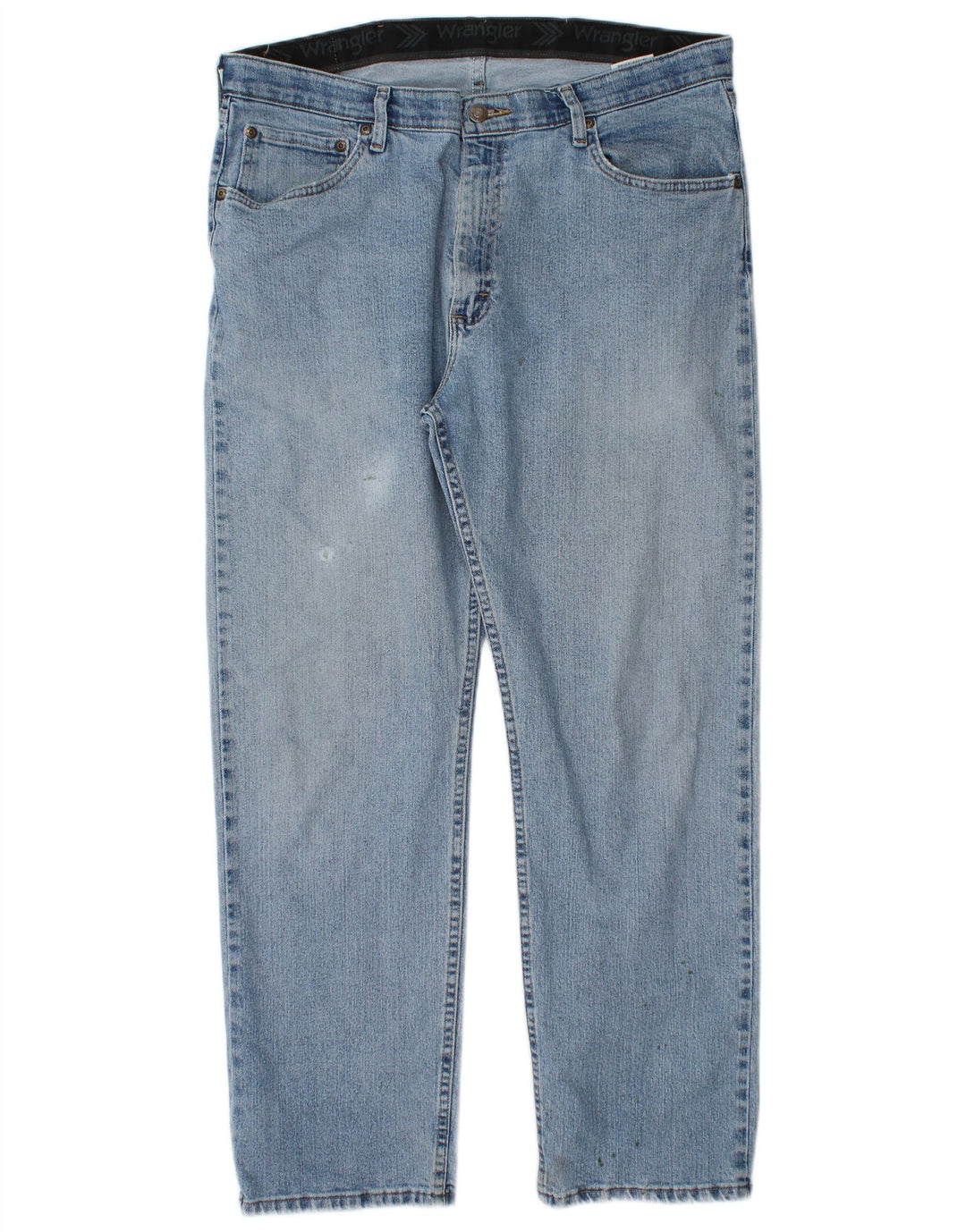 Мужские прямые джинсы WRANGLER стандартного кроя W36 L30, синий хлопок