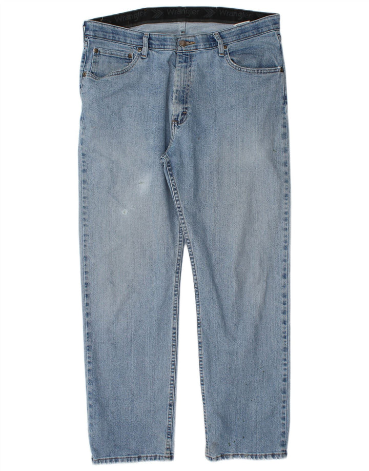Мужские прямые джинсы WRANGLER стандартного кроя W36 L30, синий хлопок