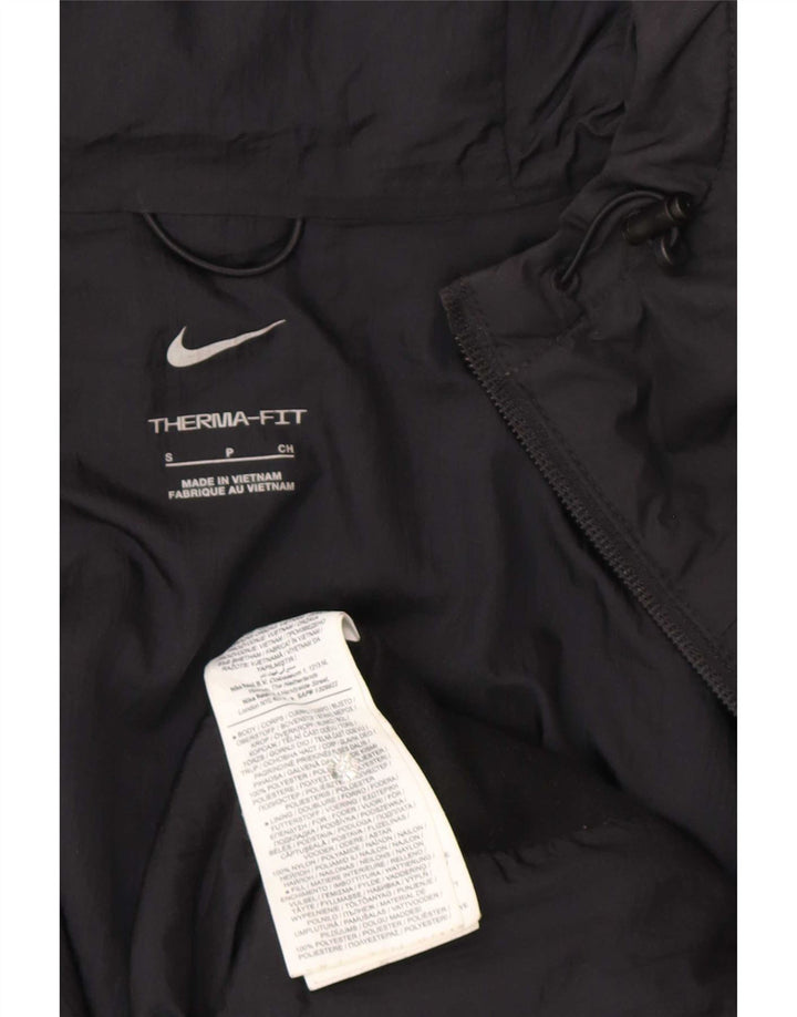 Мужская спортивная куртка с капюшоном Nike Therma-Fit, маленький черный полиэстер