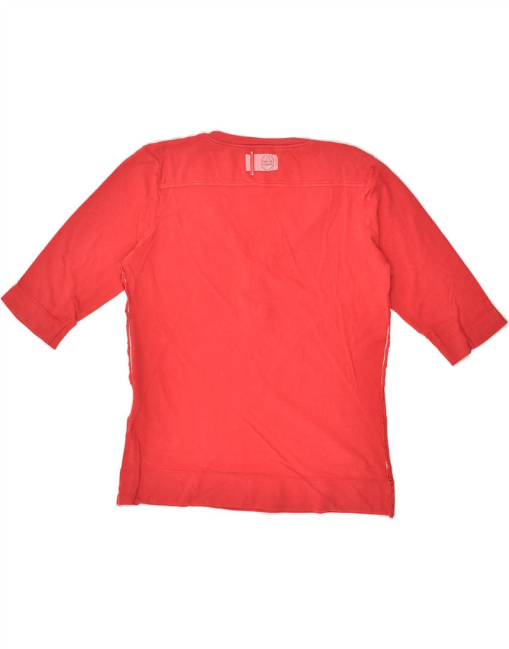 MURPHY & NYE Womens Top 3/4 Sleeve UK 12 Medium Red Cotton | Vintage Murphy & Nye | Thrift | Second-Hand Murphy & Nye | Used Clothing | Messina Hembry 