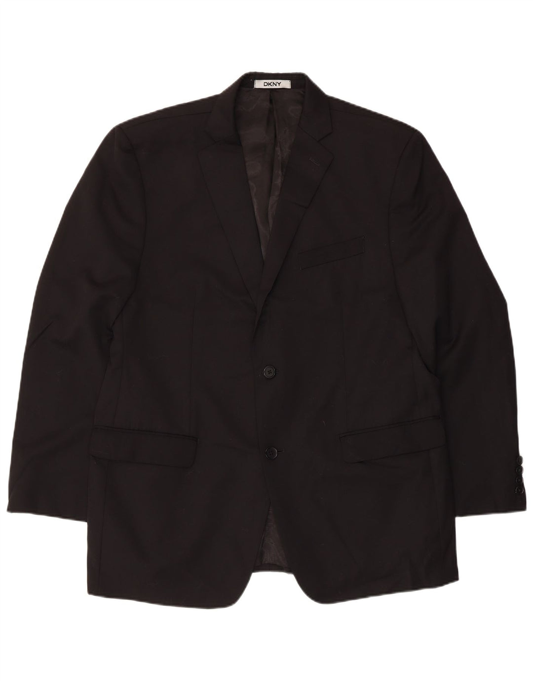 Мужской пиджак Dkny с 2 пуговицами UK 44 2XL, черная шерсть