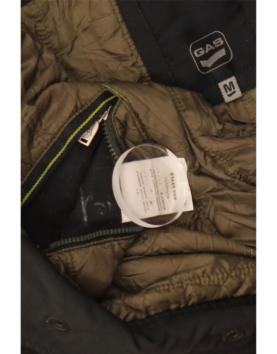 Мужская куртка GAS в стиле милитари UK 38, средний черный хлопок