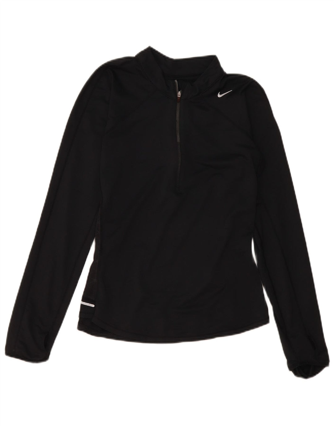 Женский спортивный костюм-пуловер с воротником на молнии Nike Dri Fit UK 12, средний черный