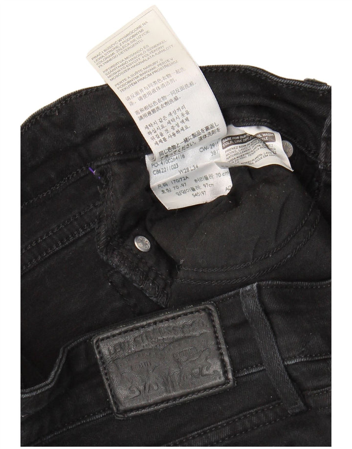 Женские джинсы скинни LEVI'S 711 W28 L31, черный хлопок