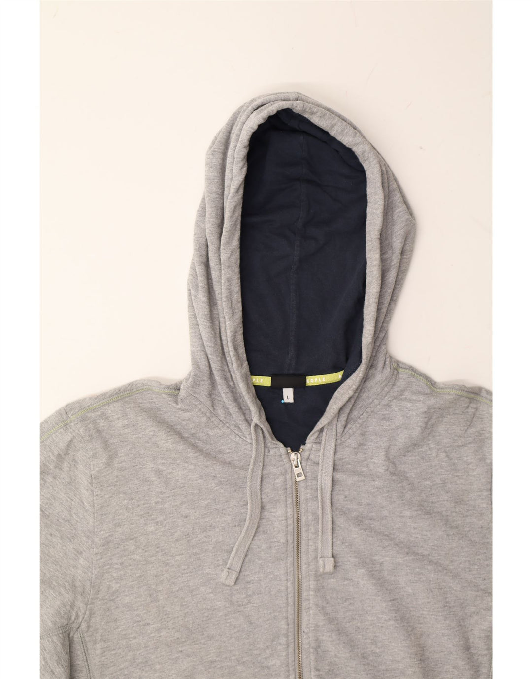 MEETING Mens Zip Hoodie Sweater Large Grey Cotton Vintage Meeting and Second-Hand Meeting from Messina Hembry 