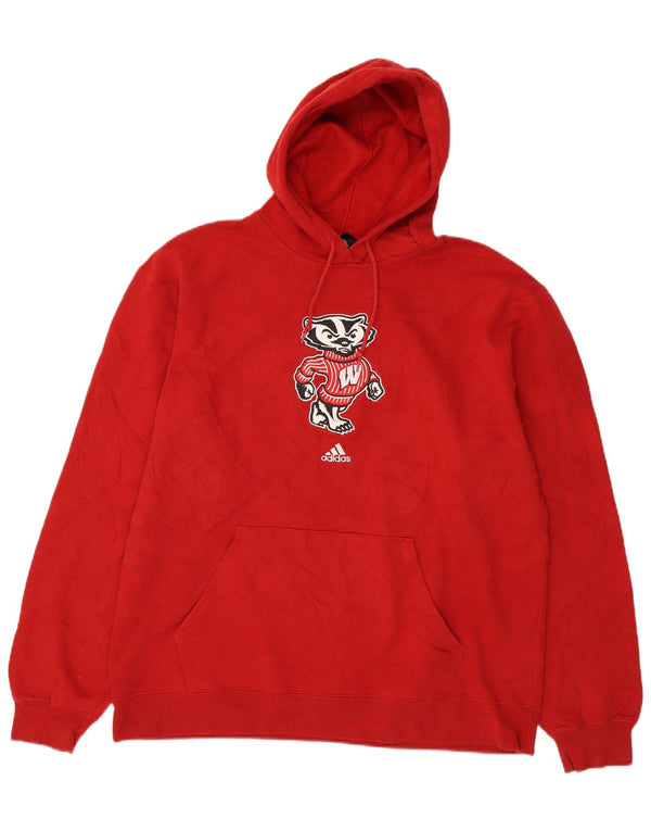 Мужской джемпер с капюшоном Adidas Wisconsin Badgers XL, красный хлопок