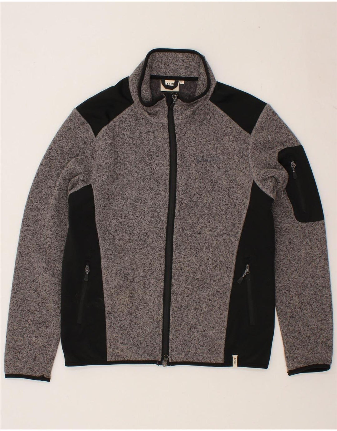 HAKRO Mens Tracksuit Top Jacket Small Grey Colourblock Polyester Vintage Hakro and Second-Hand Hakro from Messina Hembry 