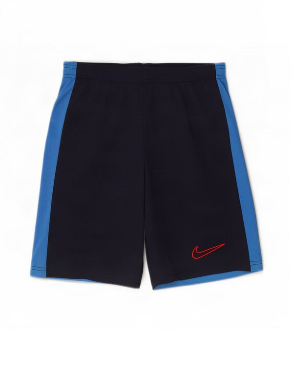 Мужские спортивные шорты Nike Dri Fit Slim XS темно-синие с цветными блоками из полиэстера