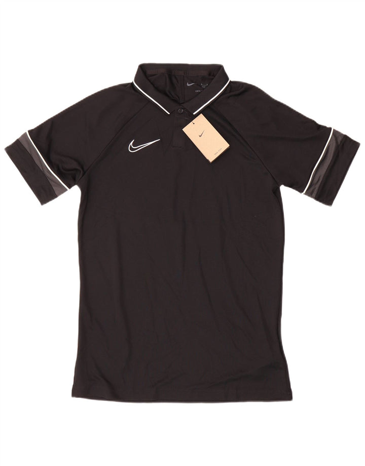 Мужская рубашка-поло Nike Dri Fit, средний черный полиэстер с цветными блоками