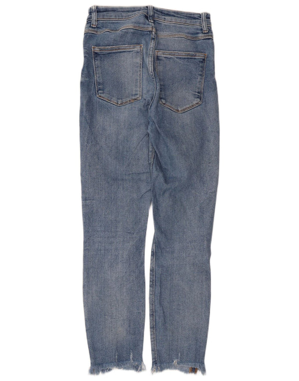 Zara Womens Distressed Slim Jeans EU 38 Small W28 L26 Blue