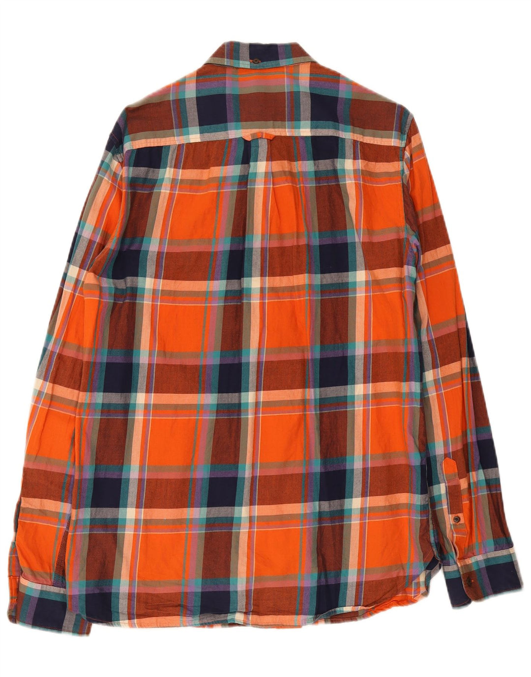 Мужская фланелевая рубашка Superdry, большая оранжевая клетчатая рубашка из хлопка