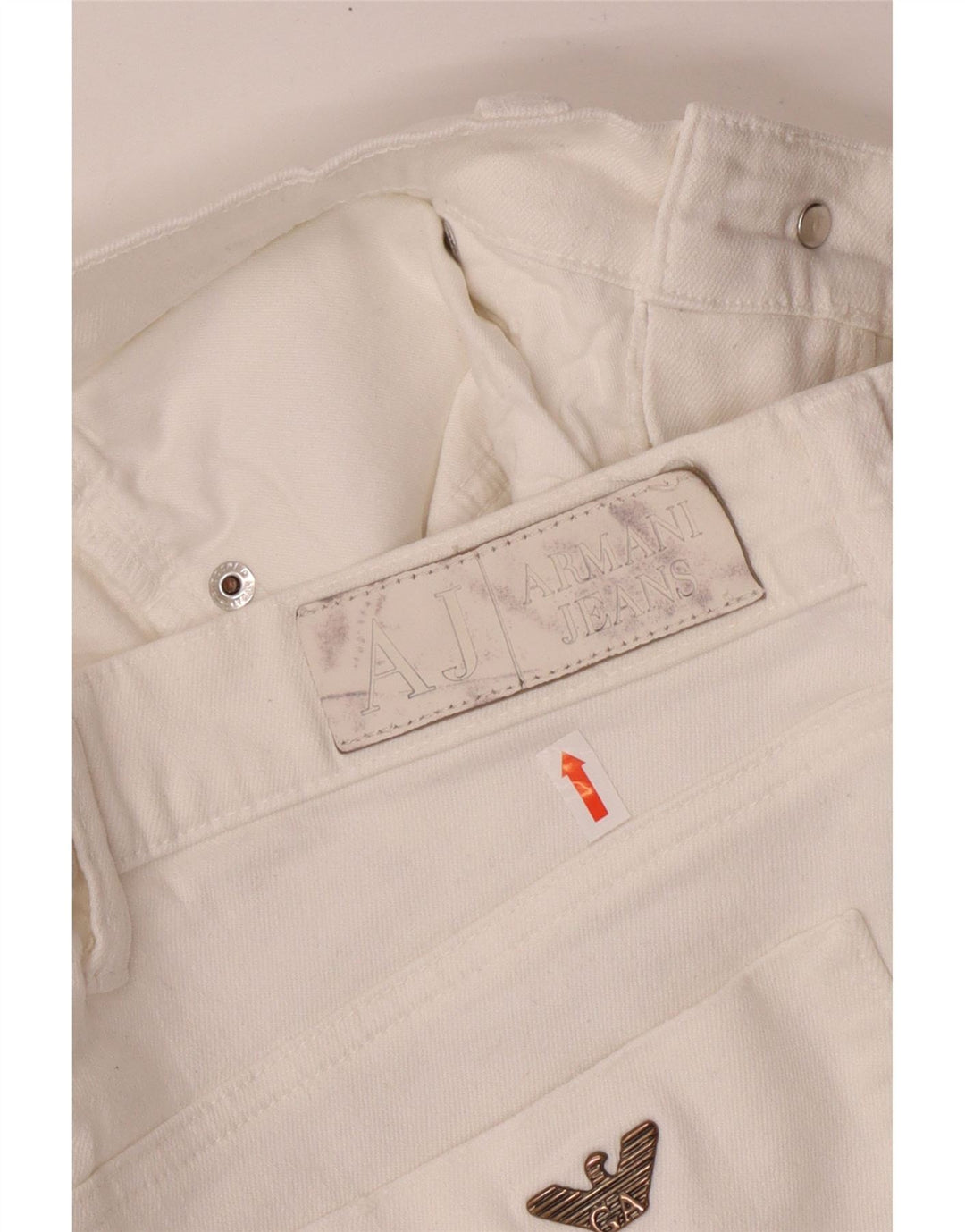 Женские прямые джинсы Armani Regular W29 L30, белый хлопок
