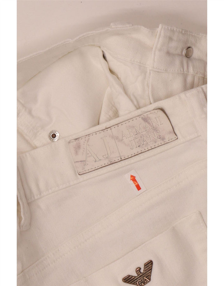 Женские прямые джинсы Armani Regular W29 L30, белый хлопок