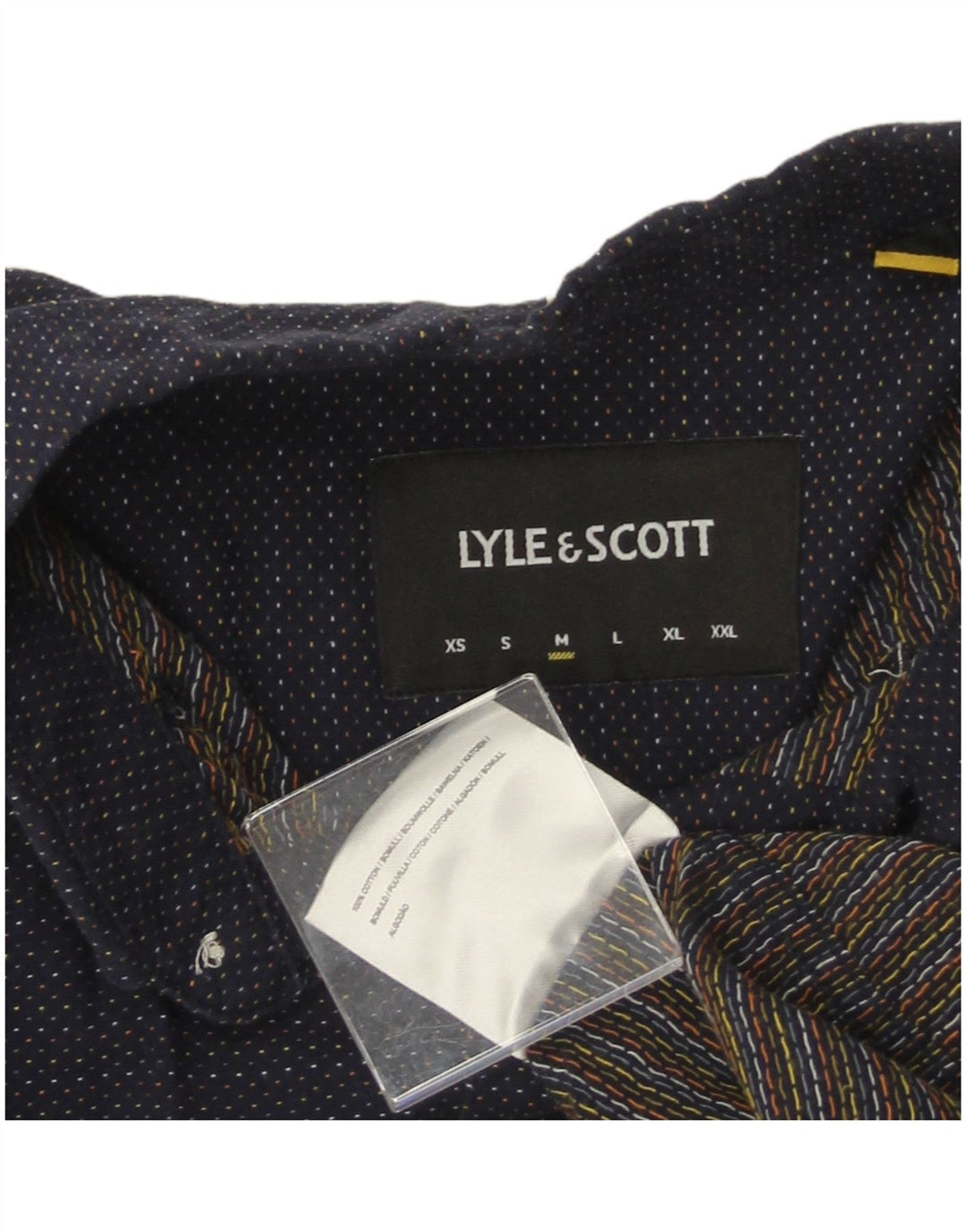 Мужская рубашка LYLE & SCOTT, средний темно-синий пятнистый хлопок