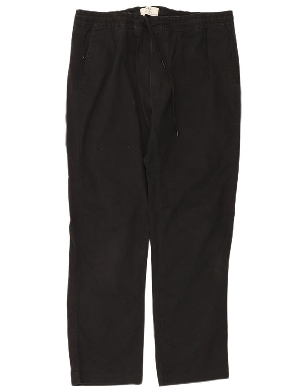 Мужские прямые брюки-чиносы Marks & Spencer XL W39 L30, черные, хлопковые
