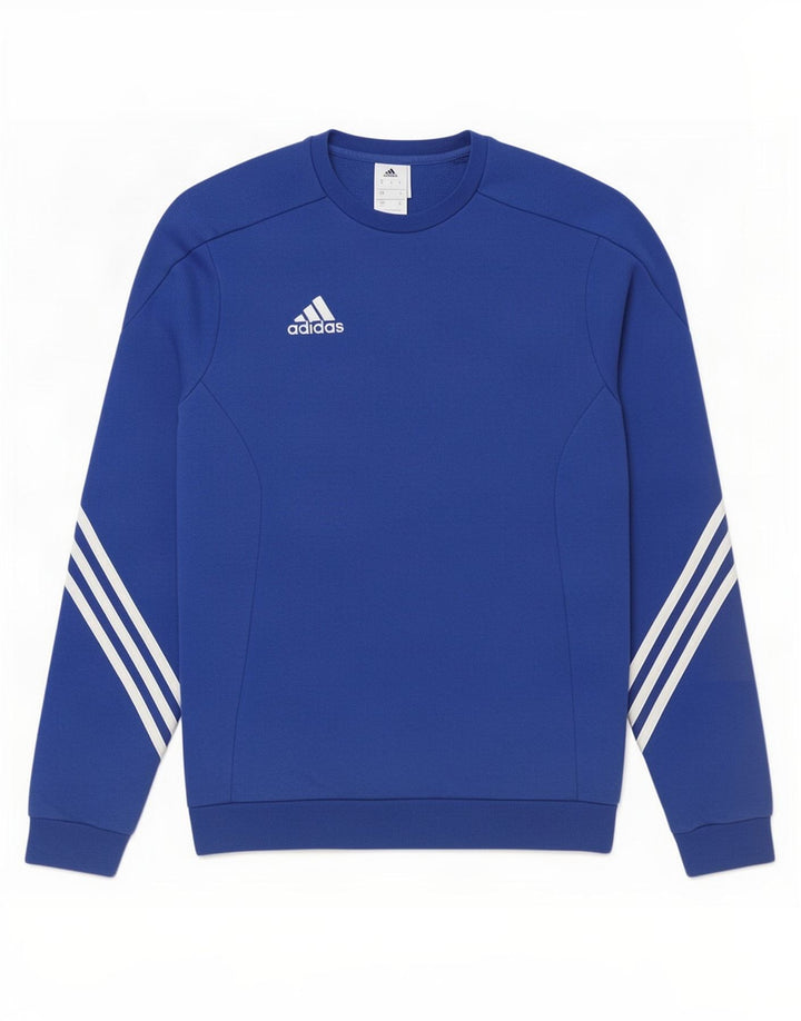 Мужской свитер Adidas, маленький синий хлопковый джемпер