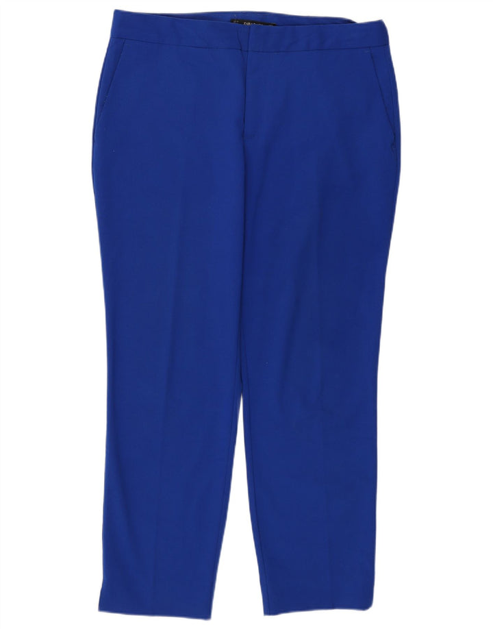 Женские укороченные брюки скинни Zara EU 40 Medium W30 L26, синий полиэстер