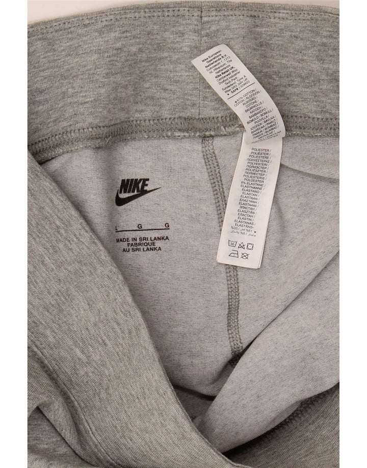 Женские леггинсы с рисунком NIKE UK 14, большие размеры, серые, хлопковые