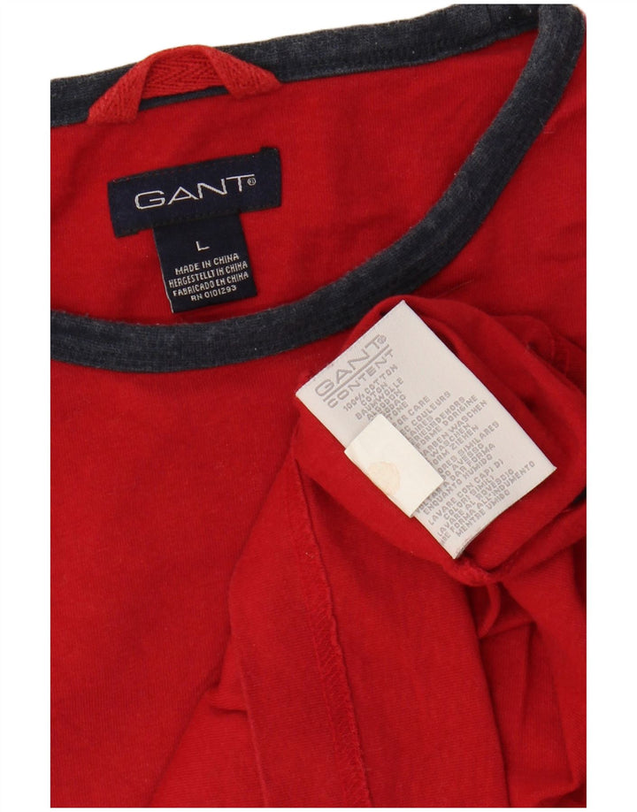 GANT Mens Graphic T-Shirt Top Large Red Cotton