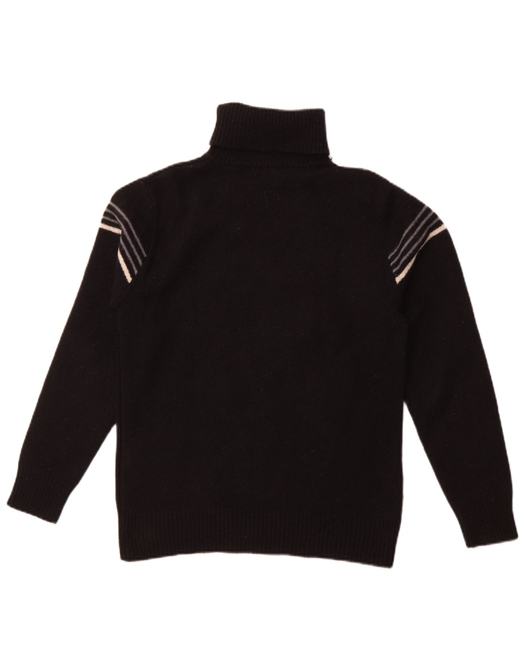 Женский свитер LEVI'S с высоким воротником, Великобритания 10, маленький, из овечьей шерсти в черную полоску