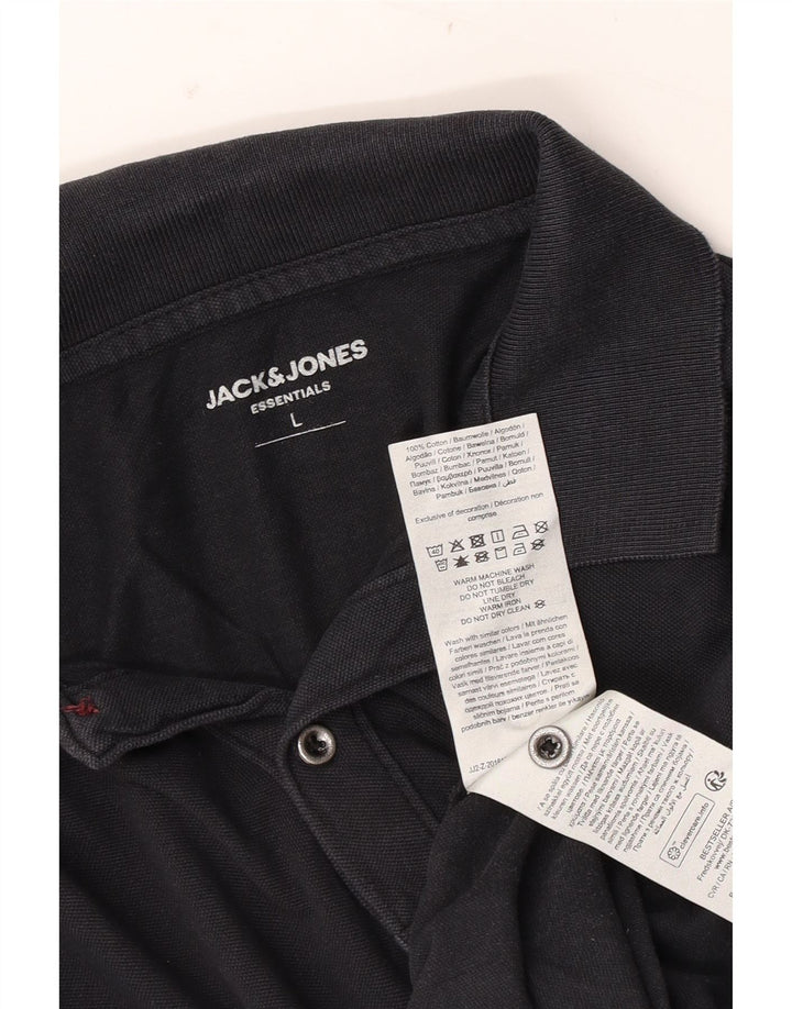 Мужская рубашка поло Jack & Jones, большая черная, хлопок