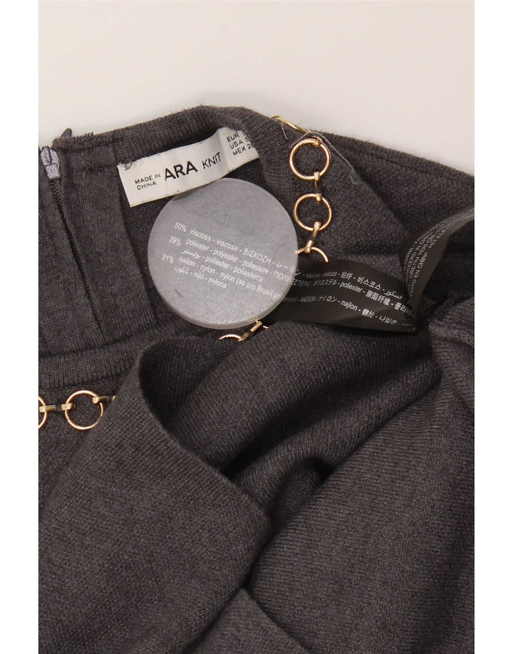 Женская укороченная блузка Zara UK 10, маленькая, серая, вискоза