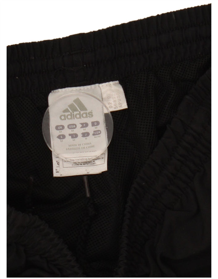 Мужские спортивные шорты Adidas среднего размера из полиэстера черного цвета