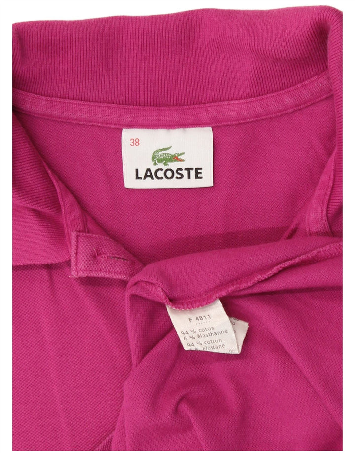 Женская рубашка поло без рукавов Lacoste, размер 38, средний розовый хлопок, размер 38