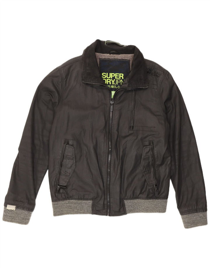 Мужская куртка из вощеного хлопка Superdry UK 44 2XL, черная