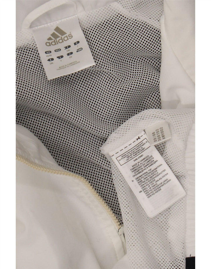 Мужская спортивная куртка Adidas UK 42/44, большой белый полиэстер с цветными блоками