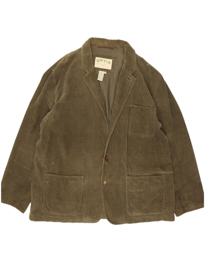 Мужской вельветовый пиджак Orvis с 2 пуговицами EU 46 3XL, зеленый хлопок
