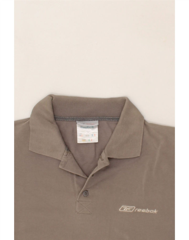 REEBOK Mens Polo Shirt 2XL Grey Cotton Vintage Reebok and Second-Hand Reebok from Messina Hembry 