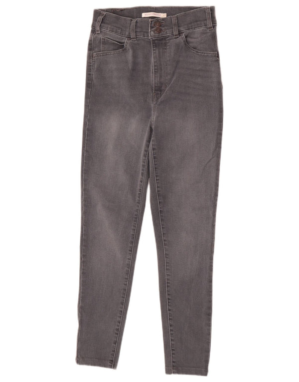 Женские суперскинни Levi's Mile High W27 L28 Серые хлопковые
