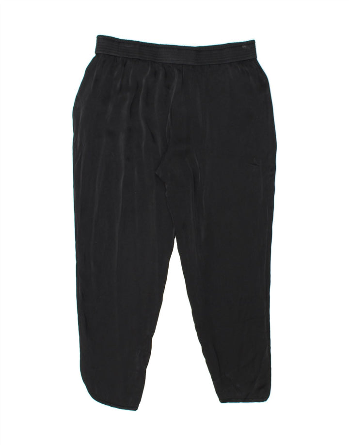 ZARA Womens Tracksuit Trousers UK 14 Large  Black Viscose Vintage Zara and Second-Hand Zara from Messina Hembry 