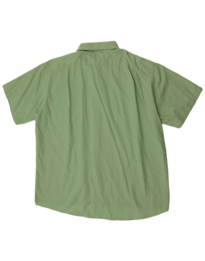 Мужская рубашка с коротким рукавом Lacoste, размер 43, большая зеленая