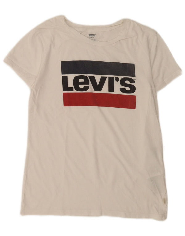 Женская футболка с рисунком Levi's Top UK 6 XS, белый хлопок